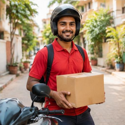 A local delivery professional ready to help with an everyday service.